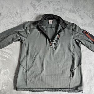 Avalanche Men's (large) Quarter-Zip Pullover - Olive Green/Gray